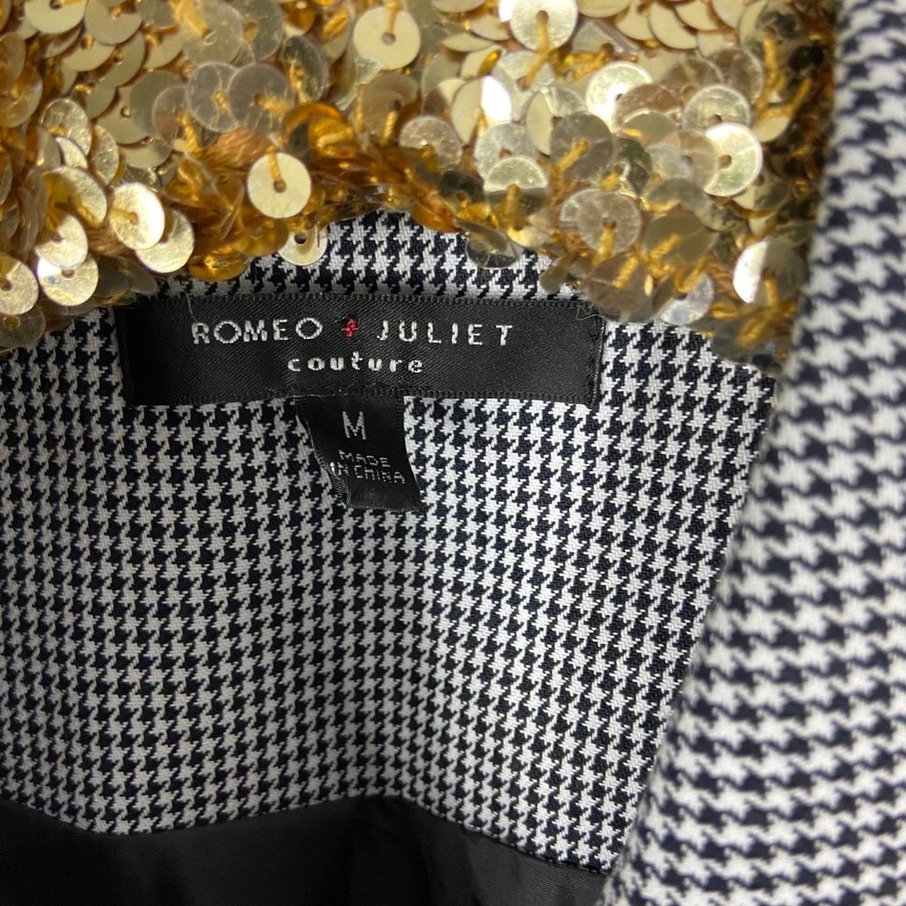 Romeo + Juliet Couture Houndstooth Moto Jacket - Picture 5 of 8